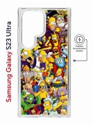 Чехол-накладка Samsung Galaxy S23 Ultra Kruche Magnet Print Симпсоны
