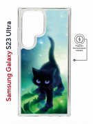 Чехол-накладка Samsung Galaxy S23 Ultra Kruche Print Черный кот