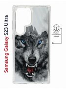 Чехол-накладка Samsung Galaxy S23 Ultra (634255) Kruche PRINT Волк