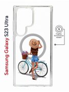 Чехол-накладка Samsung Galaxy S23 Ultra (634255) Kruche PRINT Велосипедная прогулка