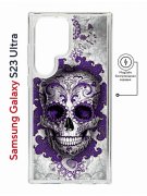 Чехол-накладка Samsung Galaxy S23 Ultra Kruche Magnet Print Sugar Skull