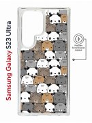Чехол-накладка Samsung Galaxy S23 Ultra Kruche Magnet Print Медвежата
