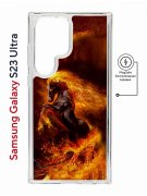 Чехол-накладка Samsung Galaxy S23 Ultra Magnet Kruche Print Конь огонь