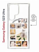 Чехол-накладка Samsung Galaxy S23 Ultra Kruche Magnet Print Коты-Мемы