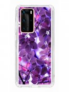 Чехол-накладка Huawei P40 Pro (588936) Kruche PRINT Purple leaves