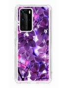 Чехол-накладка Huawei P40 Pro (588936) Kruche PRINT Purple leaves