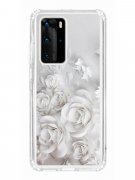 Чехол-накладка Huawei P40 Pro (588936) Kruche PRINT White roses