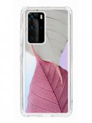 Чехол-накладка Huawei P40 Pro (588936) Kruche PRINT Pink and white