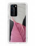 Чехол-накладка Huawei P40 Pro (588936) Kruche PRINT Pink and white