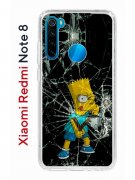 Чехол-накладка Xiaomi Redmi Note 8 Kruche Print Барт Симпсон