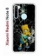 Чехол-накладка Xiaomi Redmi Note 8 Kruche Print Барт Симпсон