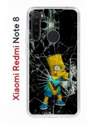 Чехол-накладка Xiaomi Redmi Note 8 Kruche Print Барт Симпсон