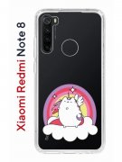 Чехол-накладка Xiaomi Redmi Note 8  (580659) Kruche PRINT Кот-единорог