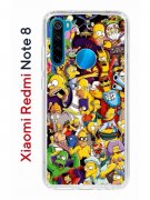 Чехол-накладка Xiaomi Redmi Note 8 Kruche Print Симпсоны