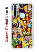 Чехол-накладка Xiaomi Redmi Note 8 Kruche Print Симпсоны