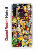 Чехол-накладка Xiaomi Redmi Note 8 Kruche Print Симпсоны