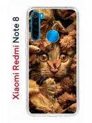 Чехол-накладка Xiaomi Redmi Note 8  (580659) Kruche PRINT Котик с рыбками