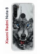 Чехол-накладка Xiaomi Redmi Note 8  (580659) Kruche PRINT Волк