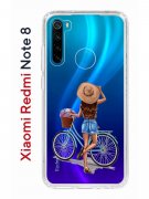 Чехол-накладка Xiaomi Redmi Note 8 Kruche Print Велосипедная прогулка