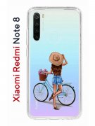 Чехол-накладка Xiaomi Redmi Note 8 Kruche Print Велосипедная прогулка