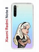 Чехол-накладка Xiaomi Redmi Note 8 Kruche Print Tattoo Girl