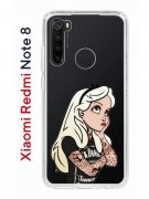 Чехол-накладка Xiaomi Redmi Note 8 Kruche Print Tattoo Girl