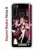Чехол-накладка Xiaomi Redmi Note 8 Kruche Print Yae Miko Genshin
