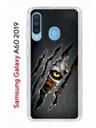 Чехол-накладка Samsung Galaxy A60 2019 Kruche Print Тигриный глаз