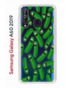 Чехол-накладка Samsung Galaxy A60 2019 (583859) Kruche PRINT Огурчик Рик