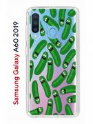 Чехол-накладка Samsung Galaxy A60 2019 (583859) Kruche PRINT Огурчик Рик