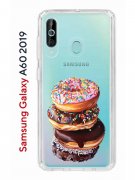 Чехол-накладка Samsung Galaxy A60 2019 (583859) Kruche PRINT Donuts