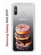 Чехол-накладка Samsung Galaxy A60 2019 (583859) Kruche PRINT Donuts