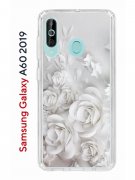 Чехол-накладка Samsung Galaxy A60 2019 (583859) Kruche PRINT White roses