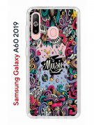 Чехол-накладка Samsung Galaxy A60 2019 (583859) Kruche PRINT Music