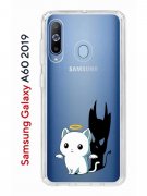 Чехол-накладка Samsung Galaxy A60 2019 (583859) Kruche PRINT Angel Demon