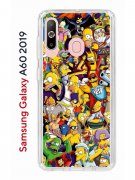 Чехол-накладка Samsung Galaxy A60 2019 (583859) Kruche PRINT Симпсоны