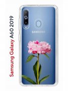 Чехол-накладка Samsung Galaxy A60 2019 (583859) Kruche PRINT Пион