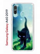 Чехол-накладка Samsung Galaxy A60 2019 (583859) Kruche PRINT Черный кот