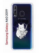 Чехол-накладка Samsung Galaxy A60 2019 (583859) Kruche PRINT J-Cat