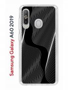Чехол-накладка Samsung Galaxy A60 2019 (583859) Kruche PRINT Line black