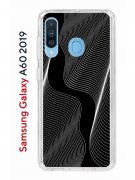 Чехол-накладка Samsung Galaxy A60 2019 (583859) Kruche PRINT Line black