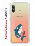 Чехол-накладка Samsung Galaxy A60 2019 (583859) Kruche PRINT Акула