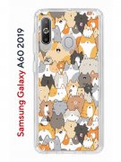 Чехол-накладка Samsung Galaxy A60 2019 (583859) Kruche PRINT Котики