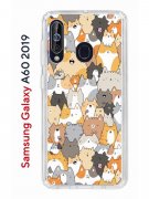 Чехол-накладка Samsung Galaxy A60 2019 (583859) Kruche PRINT Котики