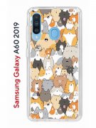 Чехол-накладка Samsung Galaxy A60 2019 (583859) Kruche PRINT Котики