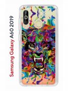 Чехол-накладка Samsung Galaxy A60 2019 Kruche Print Colored beast