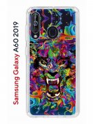 Чехол-накладка Samsung Galaxy A60 2019 Kruche Print Colored beast