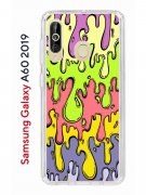 Чехол-накладка Samsung Galaxy A60 2019 (583859) Kruche PRINT Абстракция Капли