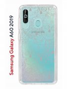 Чехол-накладка Samsung Galaxy A60 2019 Kruche Print Skull White