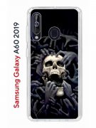 Чехол-накладка Samsung Galaxy A60 2019 Kruche Print Skull Hands